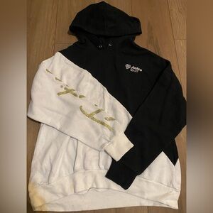 Justice Sport Black and White Hoodie with Gold Accents